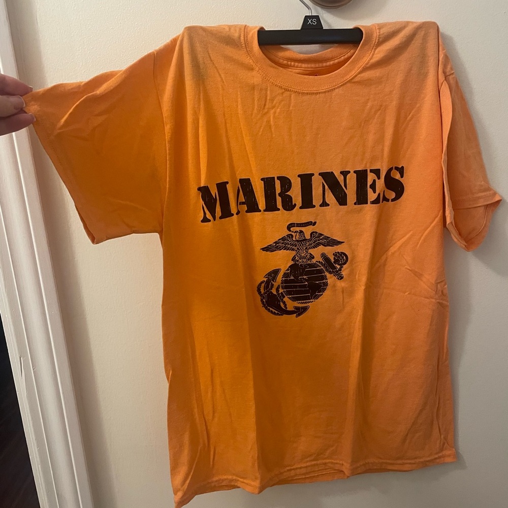 USMC Marines orange tshirt size small